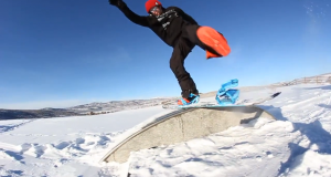 Skatepark en snowboard avec Bundy Vision