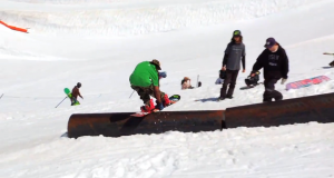 Footy Fiend sur le glacier de Whistler