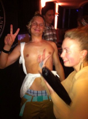 Drunk topless Finish